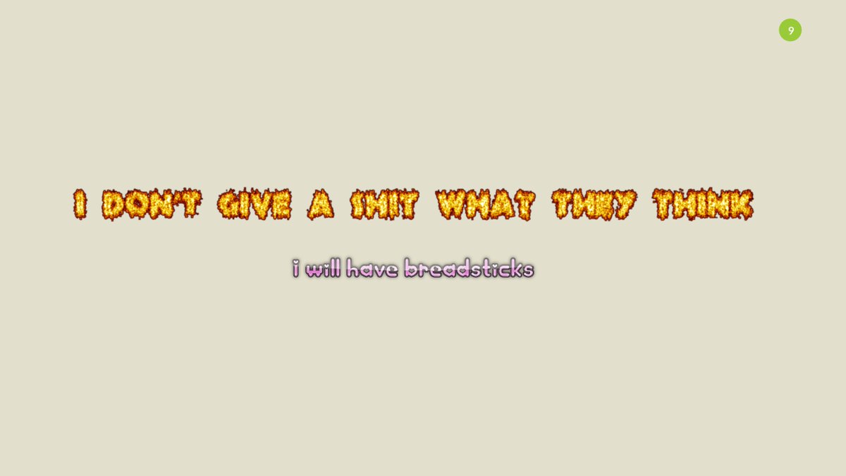 "you ran out of room on the retro 80s meme thing didn't you?""please hold all questions until after the presentation"