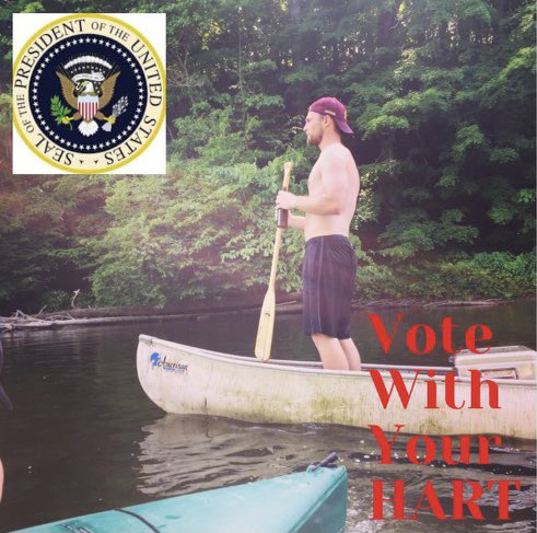 KoleHart12's tweet photo. I would like to take this moment to announce my presidential campaign in 2032. Idk what I’m doing, but neither have any of the other guys #VoteWithYourHart #AmericasHartland https://t.co/cR3qQlGyUp