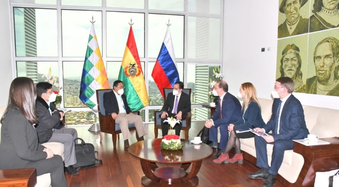 President Arce announces that Bolivia will reactivate joint energy projects with Russia that were cancelled by the coup govt on orders from the US.