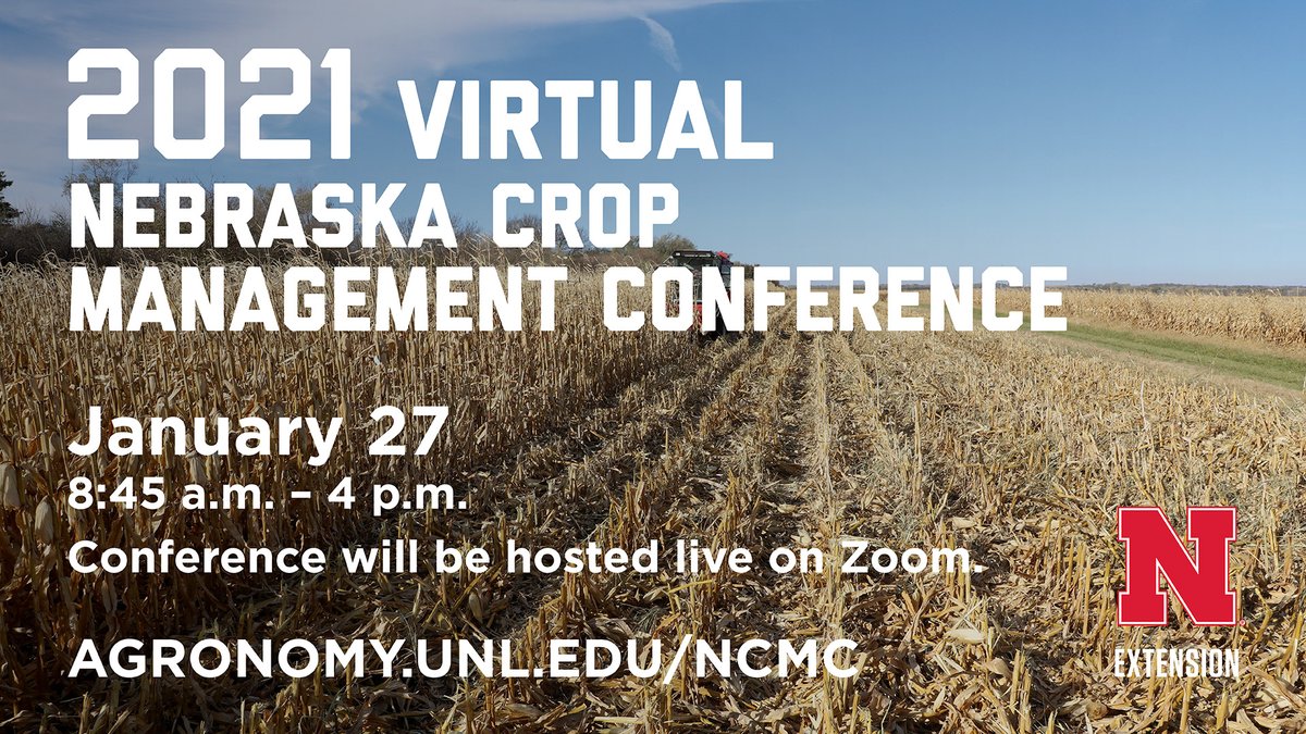 Nebraska Agronomy and Horticulture (@unlagrohort) on Twitter photo Register for 2021 Nebraska Crop Management Conference ā Jan. 27 via Zoom for research updates, information on NE crop issues, grower interests & pesticide applicators licenses. agronomy.unl.edu/ncmc. Story at go.unl.edu/vgf5 #UNL <a href="/UNL_IANR/">Institute of Agriculture and Natural Resources</a> <a href="/UNLExtension/">Nebraska Extension</a> <a href="/UNL_CropWatch/">Nebraska CropWatch</a> Register for 2021 Nebraska Crop Management Conference ā Jan. 27 via Zoom for research updates, information on NE crop issues, grower interests & pesticide applicators licenses. agronomy.unl.edu/ncmc. Story at go.unl.edu/vgf5 #UNL <a href="/UNL_IANR/">Institute of Agriculture and Natural Resources</a> <a href="/UNLExtension/">Nebraska Extension</a> <a href="/UNL_CropWatch/">Nebraska CropWatch</a>