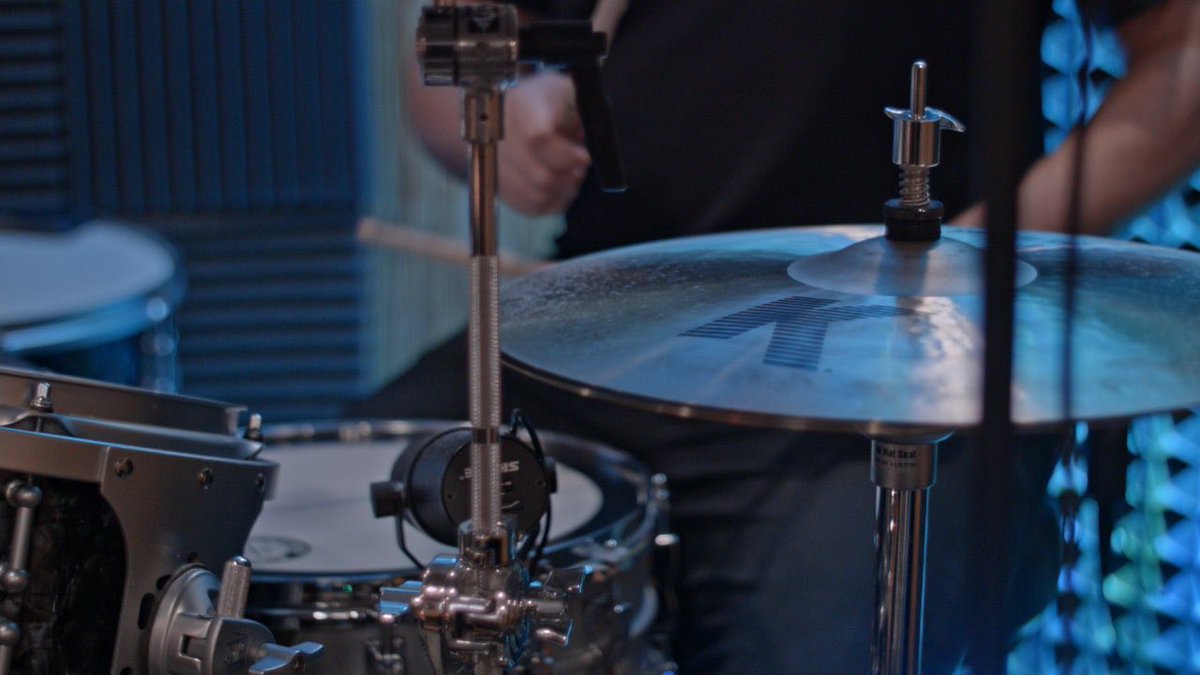 AaronTheDrummer's tweet photo. @chris_the_beard captured some studio vibes at our session a few weeks back 📷 Really loving those 16” @zildjiancompany Sweet K hats! https://t.co/JlhbuReSkD