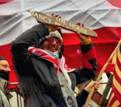 ARRESTED: Emily E. Hernandez, 21, from Sullivan Missouri surrendered herself to authorities today after stealing  @SpeakerPelosi's sign in the Capitol Riots. Shown below with her attorney, Ethan Corlija, entering the FBI building in St. Louis.  https://www.stltoday.com/news/local/crime-and-courts/franklin-county-woman-in-capitol-riot-to-turn-herself-in-to-fbi/article_6f102a69-a42e-532f-b2cd-bb98c50fbca8.html