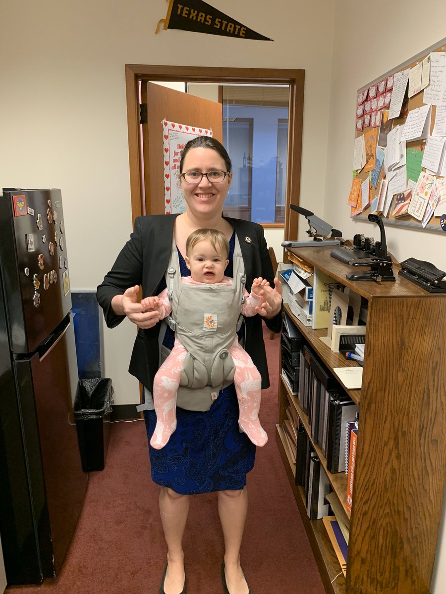 And WE DID IT. On election night, I was, again, a surprise winner and am now a Texas State Representative.Last session I even brought Lark to the Capitol with me often.So to all the moms out there who have a desire to serve, RUN FOR SOMETHING. 13/13