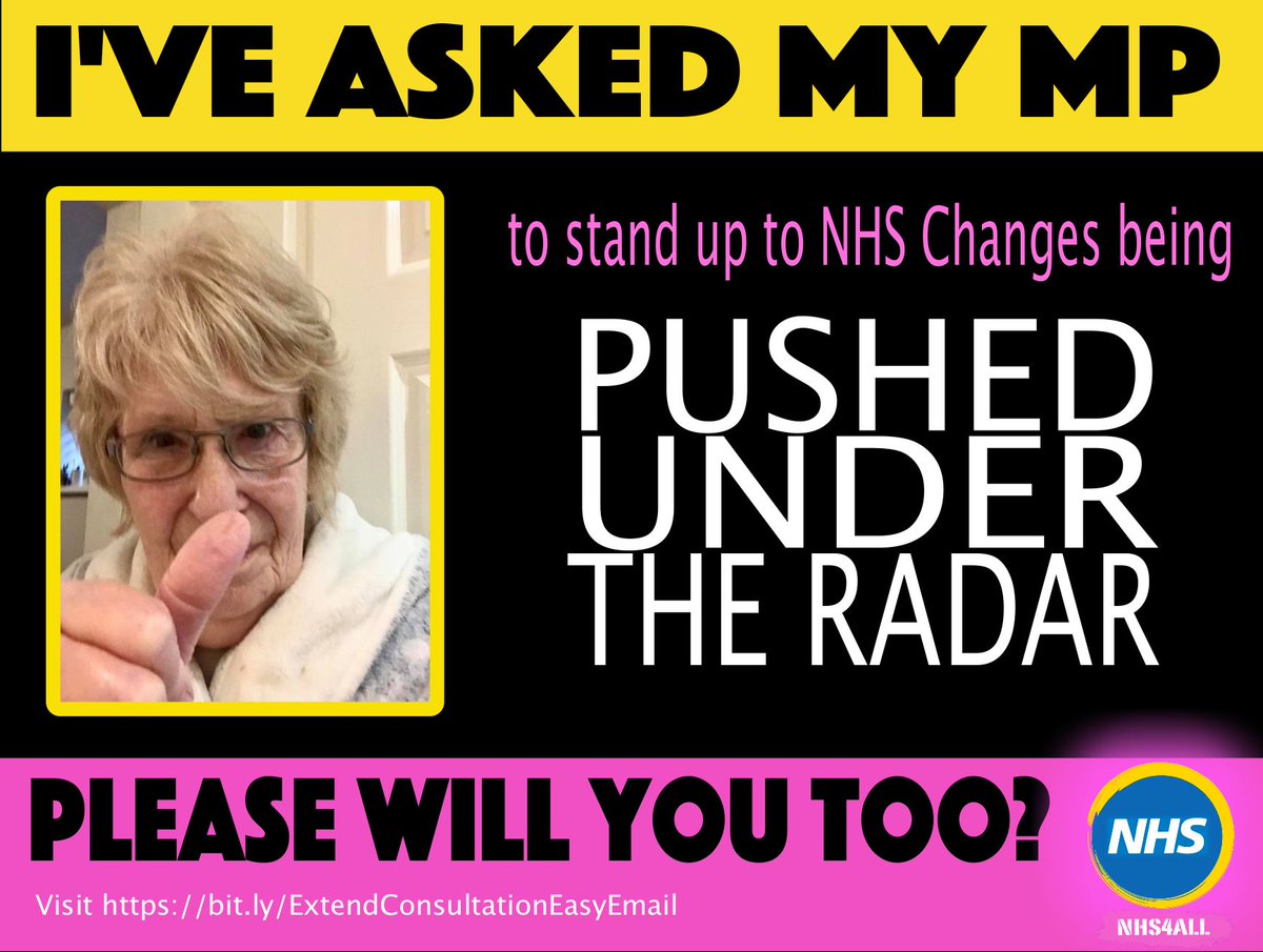 999CallforNHS's tweet photo. Thanks to those who've joined our call to tell NHS ENGLAND that pushing damaging changes to NHS Legislation is NOT ON!! Tell MPs to take some action. Visit https://t.co/RuxZNAtFjn
#IntegratedCareSystems #NHS #NHSProtectionNow
@NHSCharities waht do you know about this? https://t.co/nIc7L1xqh2