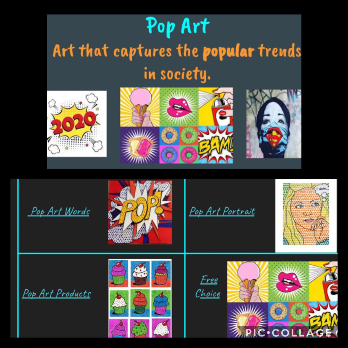Pop Art inspired by 2020.
@NSMSVikings <a href="/NSMSVikingsAP/">NMSBlazersAP</a> <a href="/NSArts1/">North Shore Fine & Performing Arts</a> @PeterGiarrizzo <a href="/drzublionis/">Chris Zublionis, Ed. D.</a> #cantstopnsarts #thepowerofart #middleschool #popart