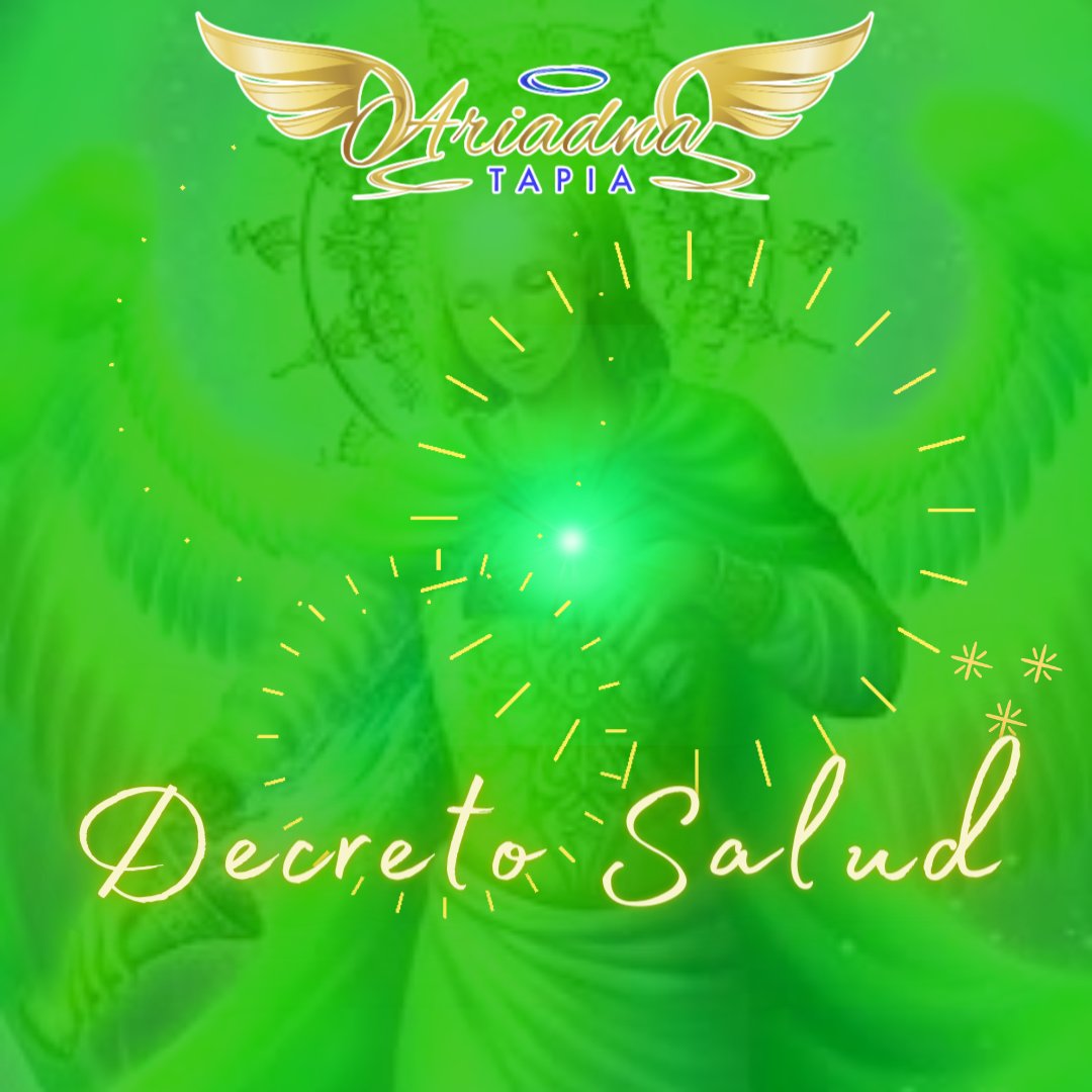 AriadnaTapiaOk's tweet photo. Decreto de buena salud para el Divino Arcángel Rafael. Deja tu 💚 cuando lo hagas y comparte. 

#arcangelrafael💚  #arcangeles #saludfisica #decretos #decretospositivos #decretosyafirmaciones #poderdelpensamiento #ariadnatapiaangelologa #angelologia https://t.co/Fgjj4tcA1Z