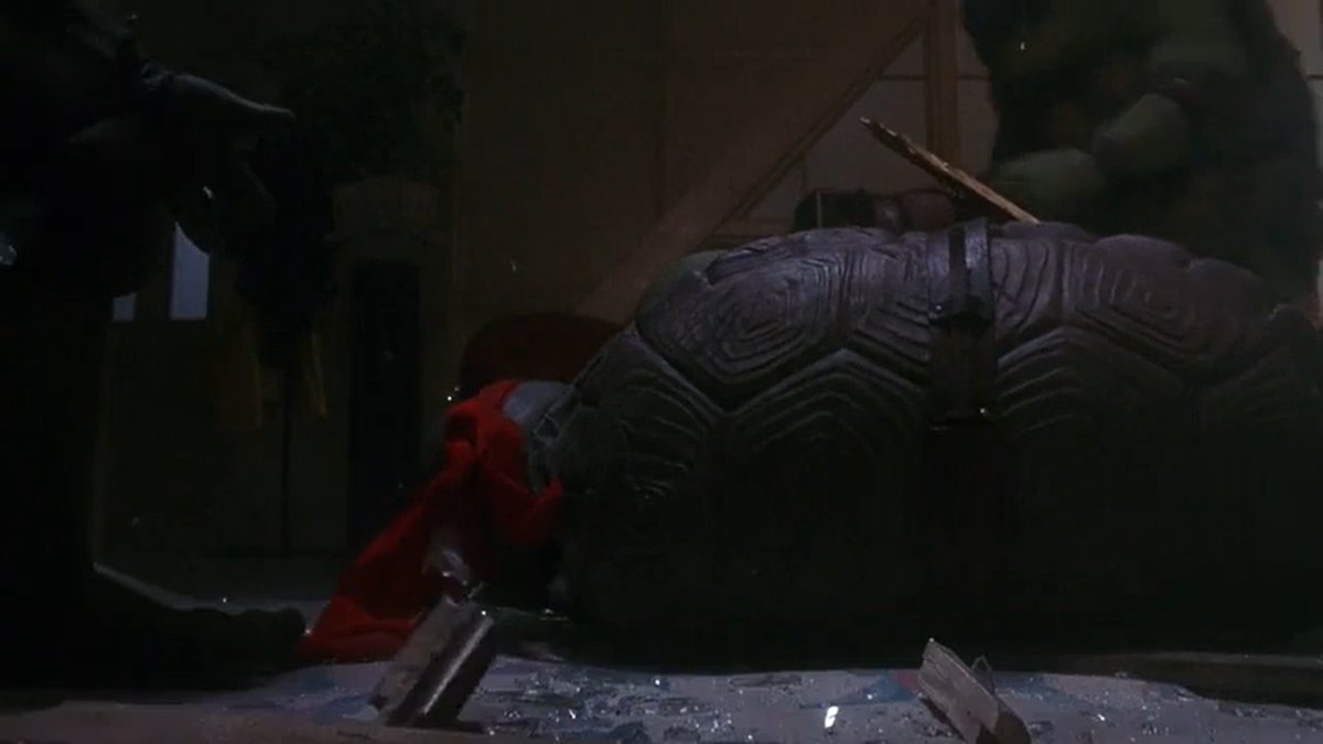 Annnd Raph gets thrown through the window! I guess it's Raph's turn to be thrown through the window instead of Leo!