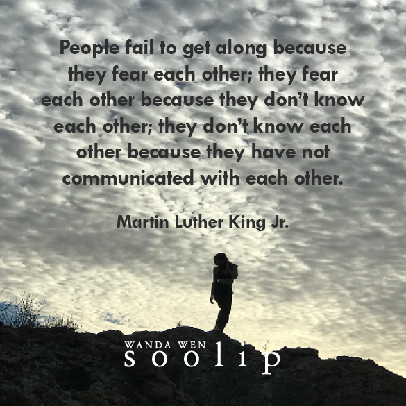 soolip's tweet photo. “People fail to get along because they fear each other; they fear each other because they don't know each other; they don't know each other because they have not communicated with each other.” https://t.co/uvEZpbVL9A