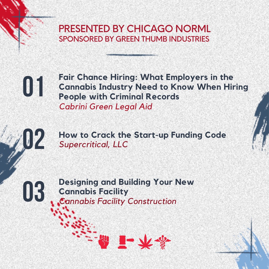 ChicagoNorml's tweet photo. Learn more about this year's Social Equity Applicant Technical Assistance Series presented by Chicago NORML &amp; sponsored by @GTIGrows' License Education Assistance Program. Members check your EMAILS for access to #SEATSeries2021!! #GoNORML https://t.co/k5NNyAYYvq https://t.co/Qr2WcQRbEe