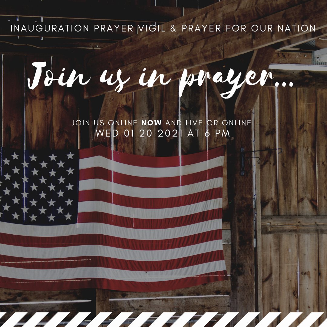 G8WayCommunity's tweet photo. On the eve of Inauguration Day, sign up for a guided prayer time slot and pray for our nation, leading up to a prayer rally tomorrow at 6pm outside at Gateway and online through Zoom!

Sign up and get your prayer guide at the link below:
https://t.co/6GpNqx6V5c https://t.co/ED0HnFXRoW