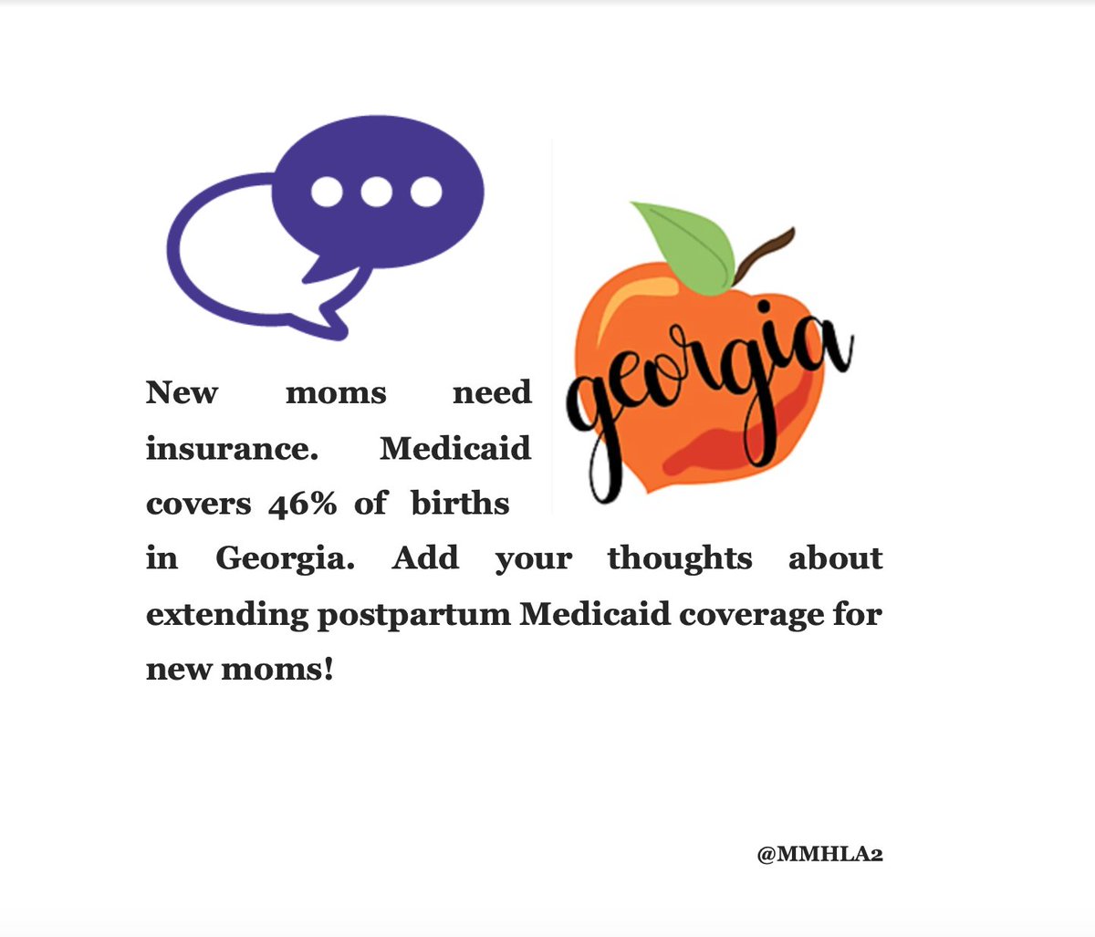 MMHLA2's tweet photo. Do you have thoughts on the extension of #postpartum #Medicaid coverage for new moms? 4 more days to submit public comments! https://t.co/hM4PV2idyc
#MomsCantWait #NoSpinJustScience #DoMoreForMoms #MaternalMortality #maternalhealth #moms #babies https://t.co/IEvSiFLZBk