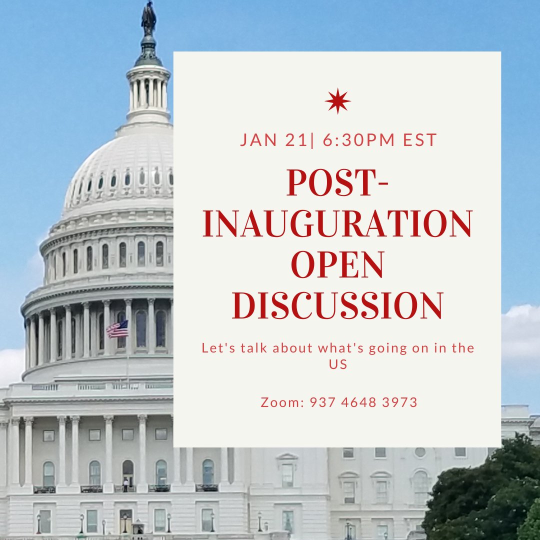 WPI_ACA's tweet image. Pop-Up Event! Post Inauguration Open Discussion