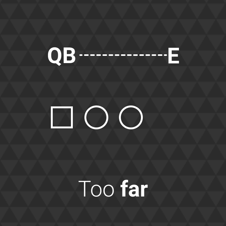 THE 2 PATHSLet’s look at 2 different rush paths as an example. By aligning wide and rushing straight up the field you avoid the blocker, but you are much too far from the QB to affect him.