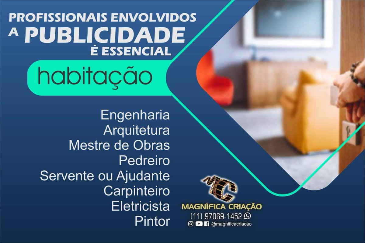 MagnificaStudio's tweet image. A ideia é mostrar que você pode se destacar em qualquer  segmento da construção civil que estiver.
#publicidade 
#construcaocivil 
#pedreiro 
#arquitetura 
#pintor 
#paisagismo 
#itatiba