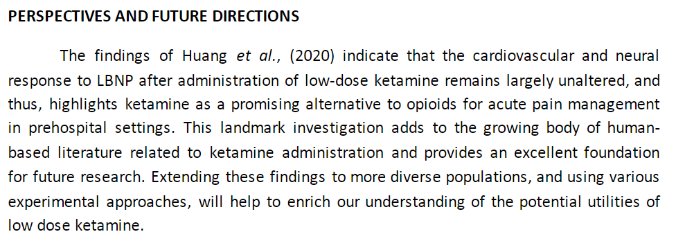 Check out the Journal Club article from <a href="/lbert15/">Lindsey Berthelsen</a> in <a href="/JPhysiol/">Journal of Physiology</a> "Ketamine: yay or neigh? Implications for cardiovascular regulation and considerations for field use" physoc.onlinelibrary.wiley.com/doi/10.1113/JP… 

Original article from @Sabermutrics et al: physoc.onlinelibrary.wiley.com/doi/10.1113/JP…