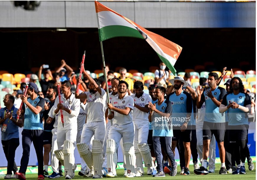 OmerAsadShaik1's tweet photo. #Historic #Test #Cricket #Win by #IndianCricketTeam
Perhaps the most inexperience team ever to play a most decisive #Cricket_test in recent history & came out #Winning, shows lots of #grit, #determination, #courage, #maturity & #Class.
@ajinkyarahane88 @RishabhPant17 @BCCI @ICC https://t.co/yryVcgqcAL