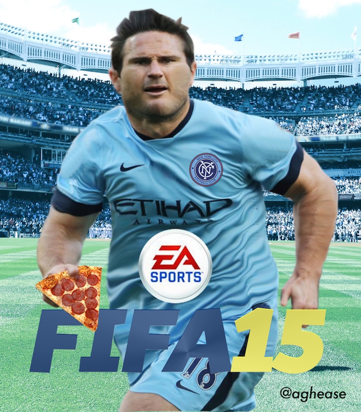 Current Chelsea manager Frank Lampard playing for NYCFC at Yankee Stadium