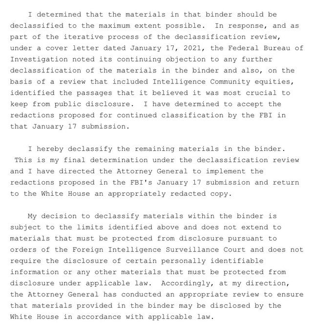 patrioticmamaaa's tweet photo. ๐จ BREAKING ๐จ
President Trump Memorandum on Declassification of Certain Materials Related to the FBIโs Crossfire Hurricane Investigation ๐๐ฟ
#DECLAS #DECLASSIFIED #DeclassifyEverythingNOW #DrainTheTraitors #CrossfireHurricane #RussiaGate #ObamaGate https://t.co/kTDGTQ11r8