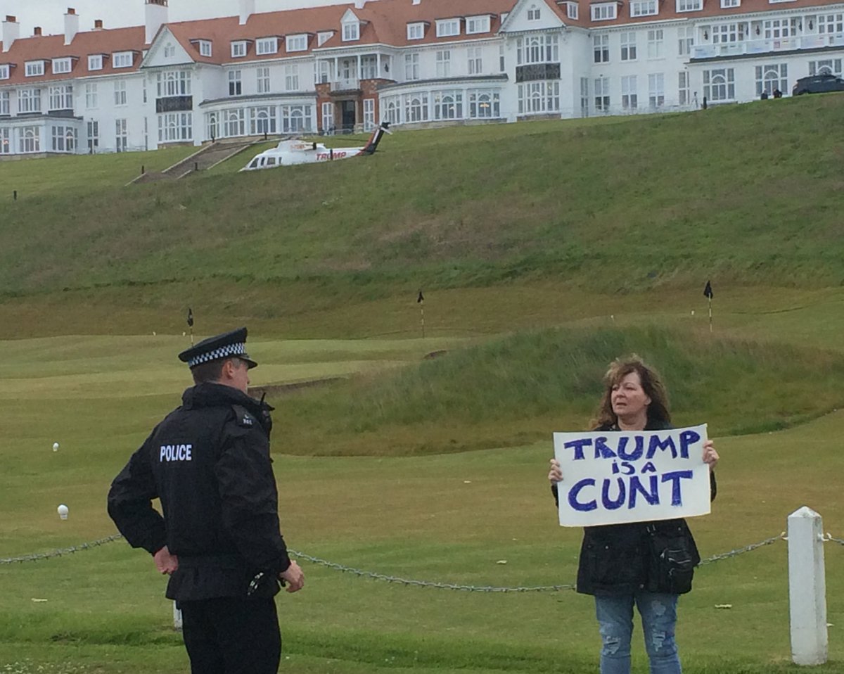 My Best birthday EVER - Here’s me at Turnberry 2016 and now he’s leaving #ByeByeTrump