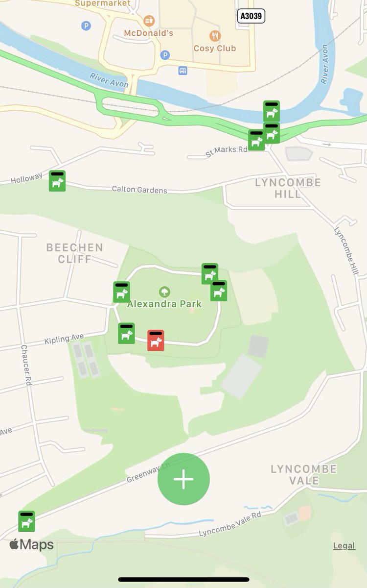 The #BinHere mobile app (for dog walkers) is starting to take shape. Here’s a map of bins in my local area with a button for users to add new bins. Phil... binhere.co.uk
