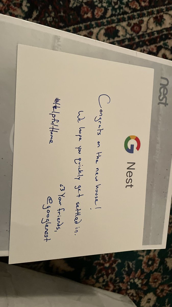 dustanddisquiet's tweet photo. Thanks @googlenest! Gonna have to get a Nest Thermostat and Nest door lock to complete the package and have a secured home. Canโt wait to set it all up! #helpfulhome https://t.co/nxO1HWqhfs