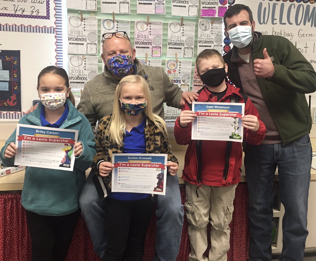 thirdgrade_SEE's tweet photo. Way to go Super Stars Briley,Zaidee, Cash, Ava, Isabella, &amp; Willow!  So proud of you for moving up a level in Lexia! #LCSDExcellence https://t.co/uaYbJdziYX