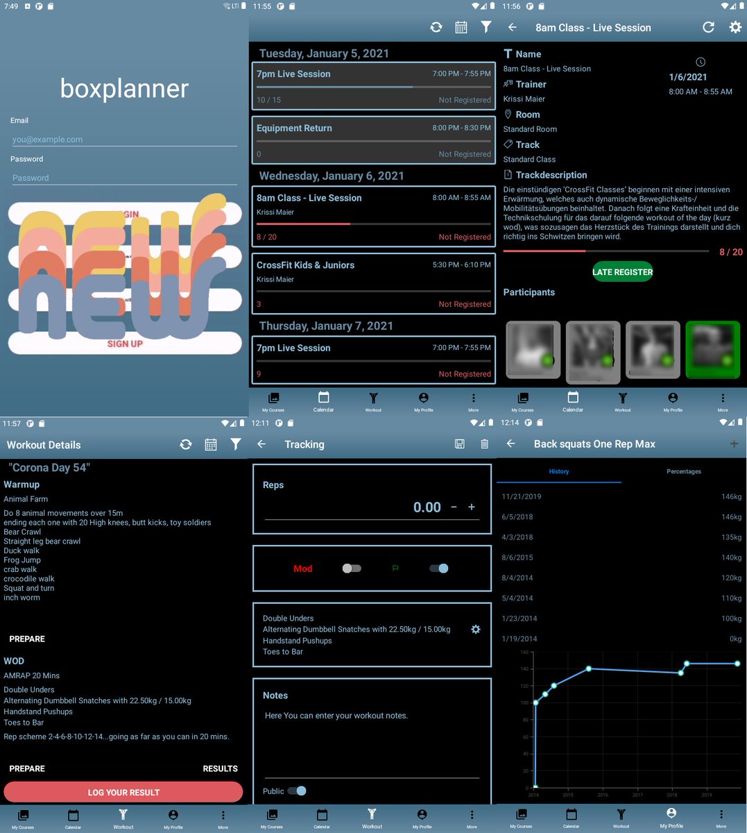 boxplanner's tweet photo. We are happy that we finally released our brand new enhanced #boxplanner mobile applications for iOS and Android utilizing #XamarinForms and #SyncFusion components.
#CrossFit #GymManagement #CrossFitDACH https://t.co/qrK6gMb2TW