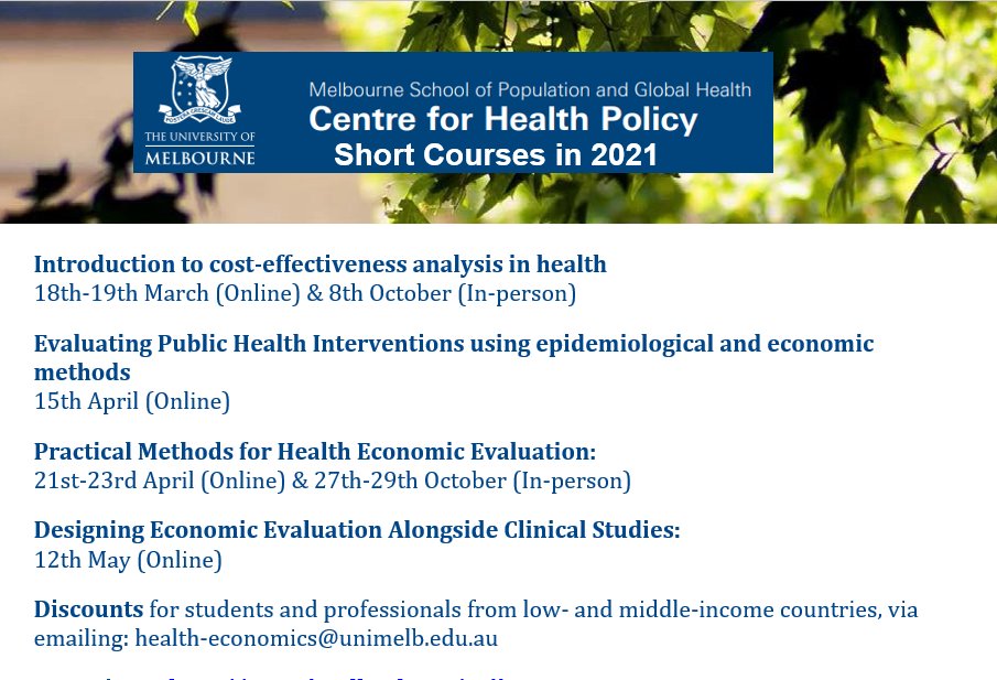 Melbourne Health Economics tweet media