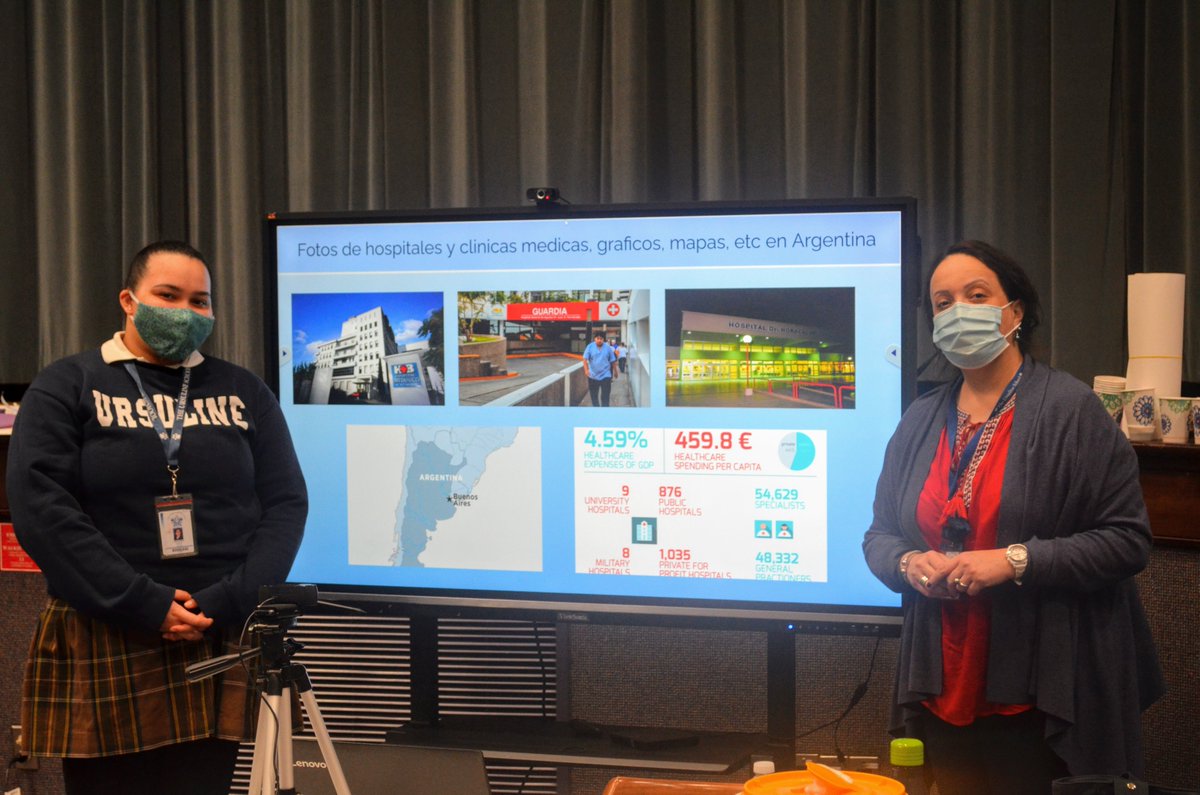 KoalasGoGlobal's tweet photo. Students in Mrs. Boselli's Spanish 4H classes have been presenting their research on health care coverage in Spanish speaking countries with their peers recently.  Presentations are part of our year-long focus on Global Health Equity. https://t.co/j0QJ7fliKH