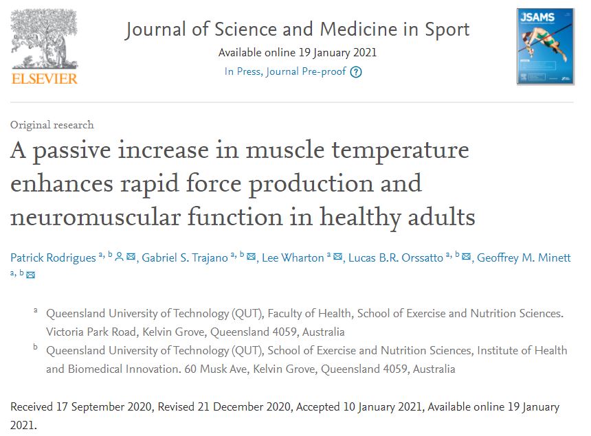 PatrickRod_PhD's tweet photo. Our new study shows that HWI (42°C) increases rapid force production and enhances neuromuscular function. It may improve physical function, including falls prevention in older persons and patient populations.
@GeoffMinett @gabrielstrajano @orssattolucas
https://t.co/LKZC2WvqIA https://t.co/G9hRhjxfID