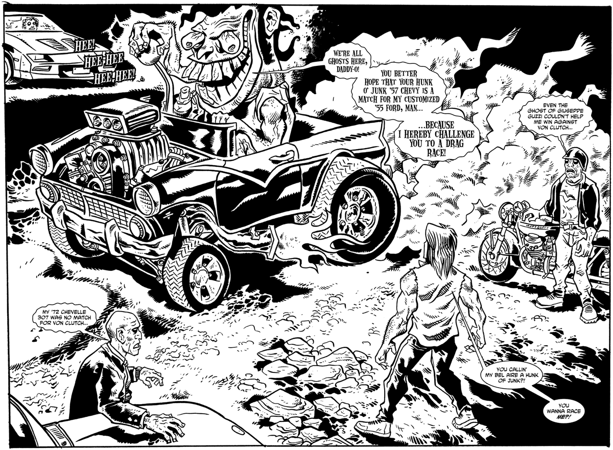 But on the cool side, this issue's antagonists, Count Von Clutch and Darlin' come from Peter Laird and chums' Funatix company!