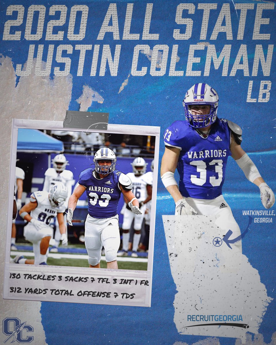 OCFearTheSpear's tweet photo. Earning 1st Team Defense honors 

Senior Linebacker Justin Coleman.

Senior Linebacker West Weeks. https://t.co/vdPVUtVi5n