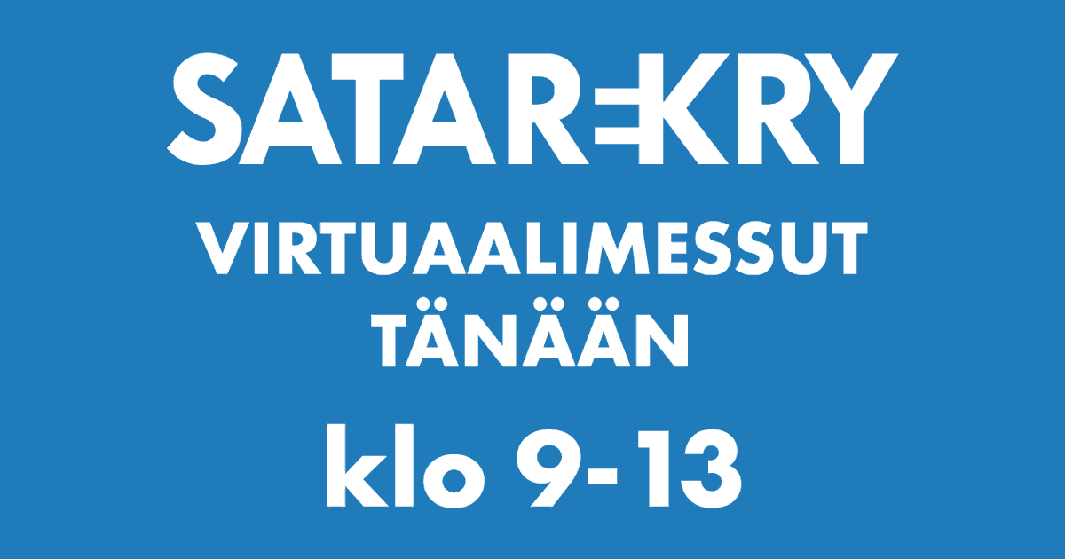 Satarekrymessut TÄNÄÄN klo 9 alkaen! 👉 buff.ly/3innFZ5