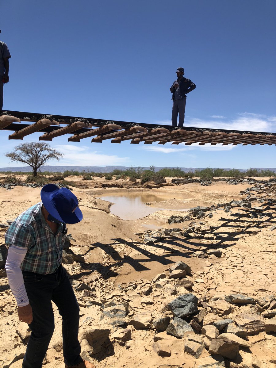 VN_Namibia's tweet photo. We are confident that full restorations on all sites will be restored in the most shortest possible time and the nation, especially the residents of Karas Region will be kept updated on the progress accordingly. 

#VisitToFloodDamagedInfrastructureinKarasRegion https://t.co/wqi7S589PM