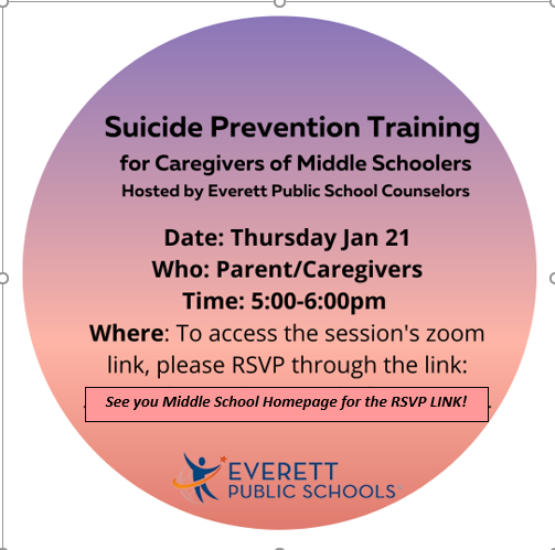EPS_MTSS's tweet photo. Do you have a Middle School Student in your life? EPS Middle School Counselors are sponsoring a Suicide Prevention Training for Caregivers. Please join them and learn how to support your teen. Register links are on your schools website ~ 💗#EPS_CounselorsCare @DrIanBSaltzman https://t.co/fUBRlhSqcS