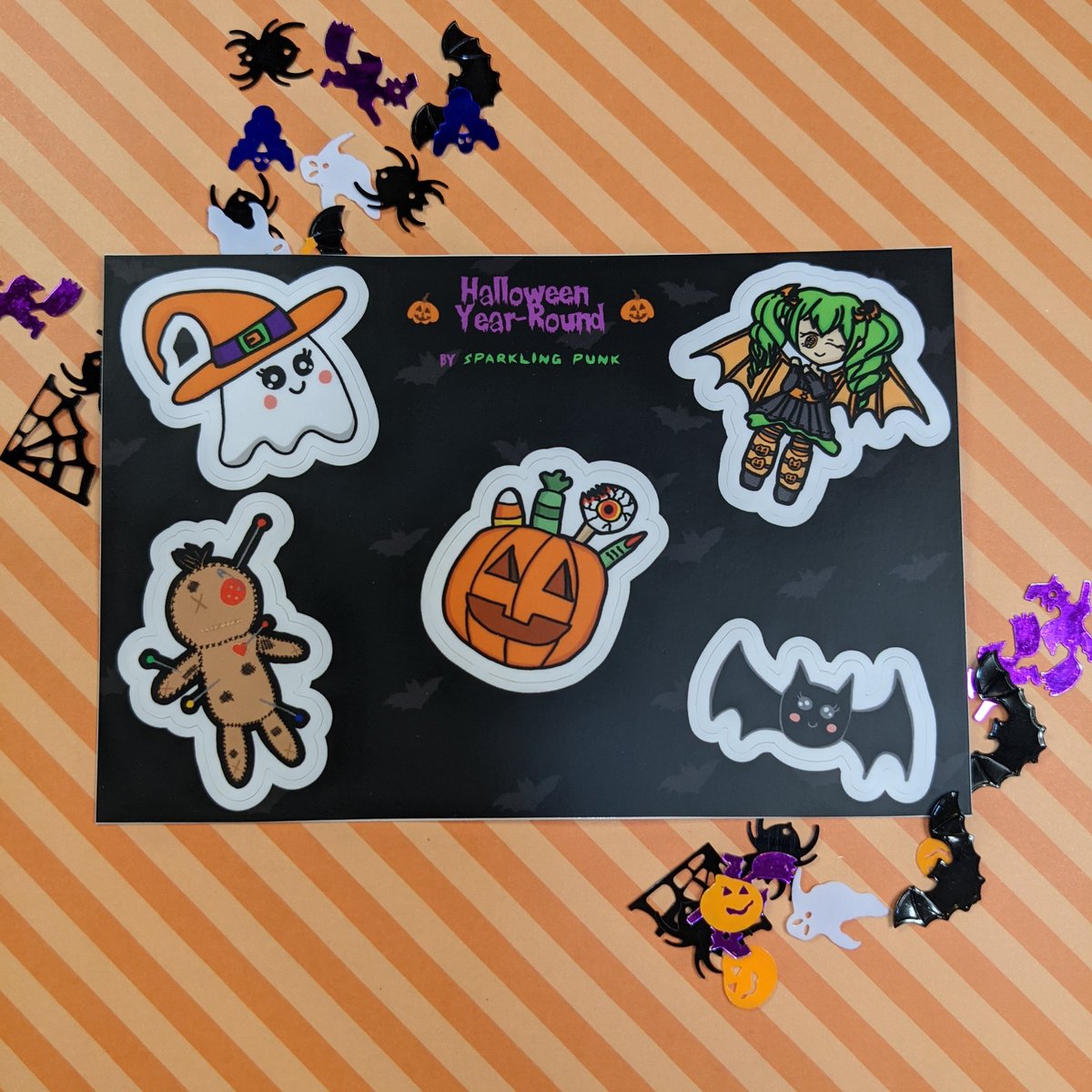SpookyLilRocio's tweet photo. @scorpiomessy Hello 😊👋🏼💜💚
I sell Halloween Year-round stickers, handmade pins, Acrylic Charm Keychains, and more. ☺️ My business is @Sparkling_Punk 💖 https://t.co/PSTW3spsSG
