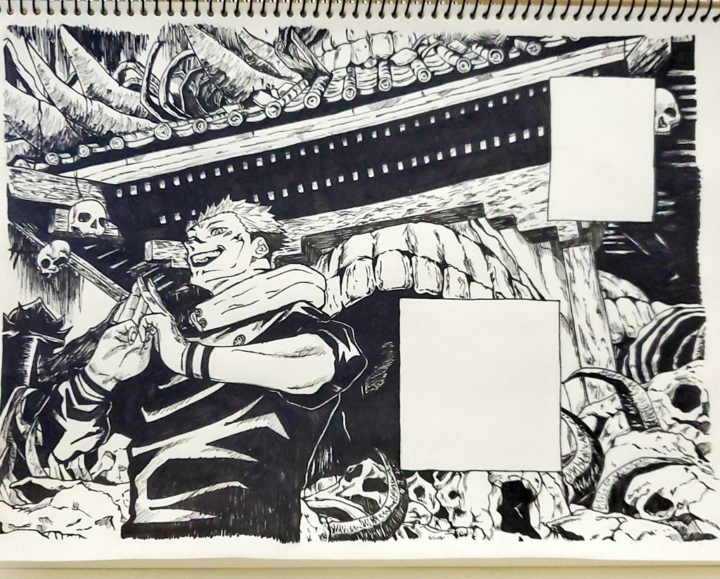 やっとできたーーーー( ´Д｀) 結構良い感じにできたと思う #呪術廻戦