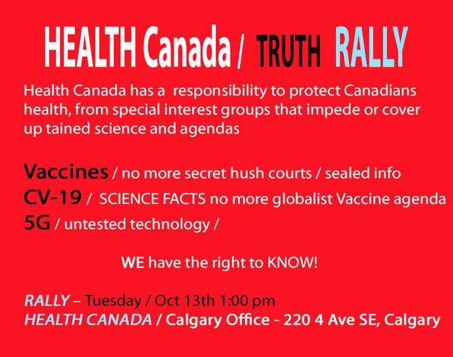 A couple of the posters from Carrigan's facebook. We see some of the usual conspiratorial "5G, globalists and UN bad, vaccines bad".