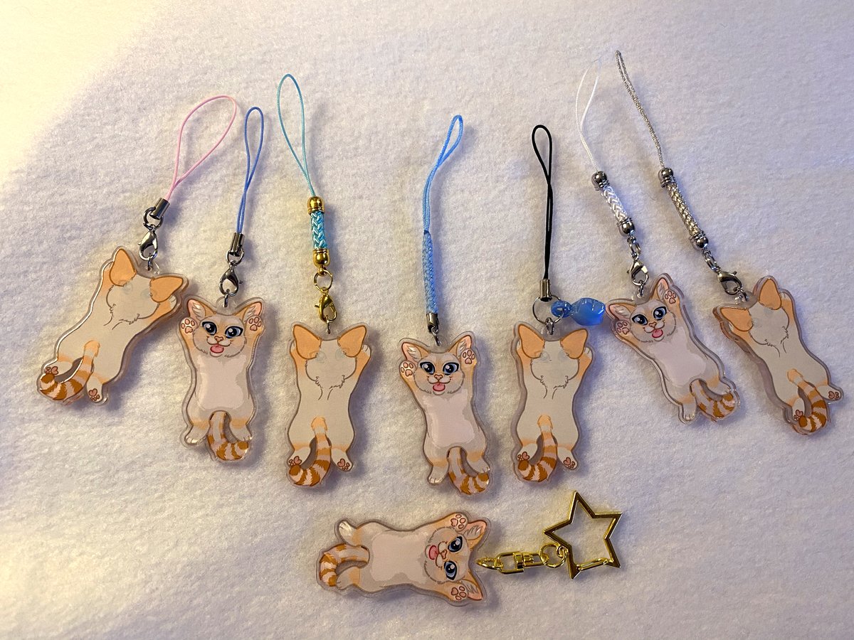 RocketCatRescue's tweet image. Flapjack charms have finally been restocked and now we have MOGWAI ONES TOO!!!! #carmerch #catrescue #voidcats