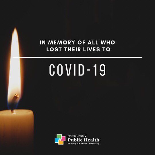 hcphtx's tweet photo. Tonight we join our nation &amp; county in honoring the memory of all who have lost they’re fight against #COVID19. Let’s do so by continuing to take preventive actions in our #community and eliminate this deadly #pandemic. https://t.co/BmujMfvK2w