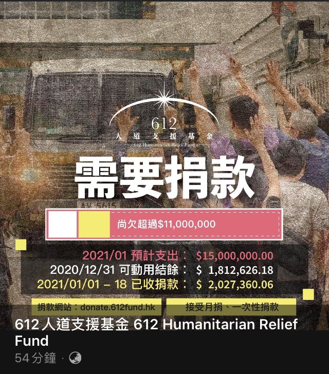 612 告急 #HongKong 原來抗暴已經係近20個月前... 有能力既捐多少💪🏻