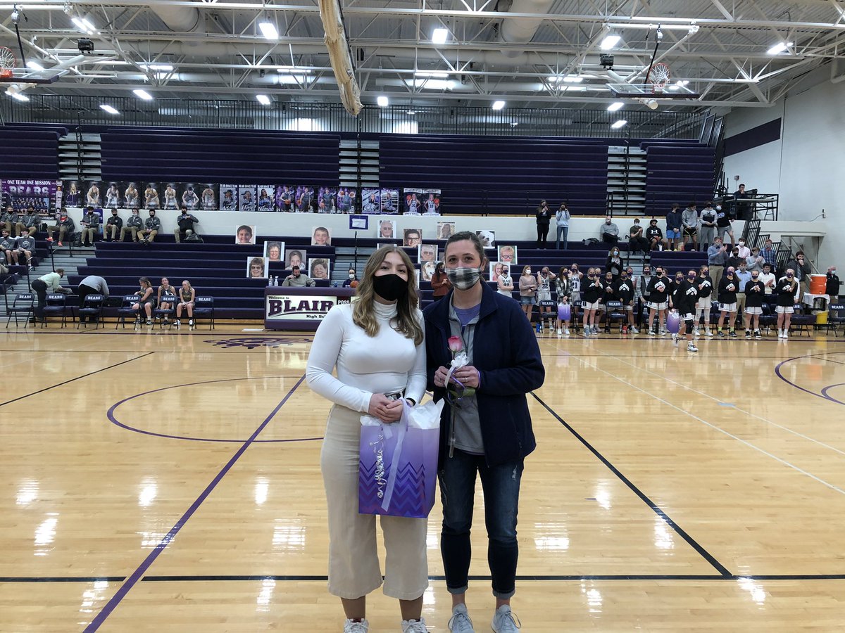LadyBearsBHS's tweet photo. Thank you to our seniors!  Thank you Ella, Maicy, and Jenny for all you have done for the program!  It has been great to see you grow as players and more importantly as people!  We love and can’t wait to see what the future holds for you!  #UNITY #BEARS @BHSBlair https://t.co/8vMTwzrv36