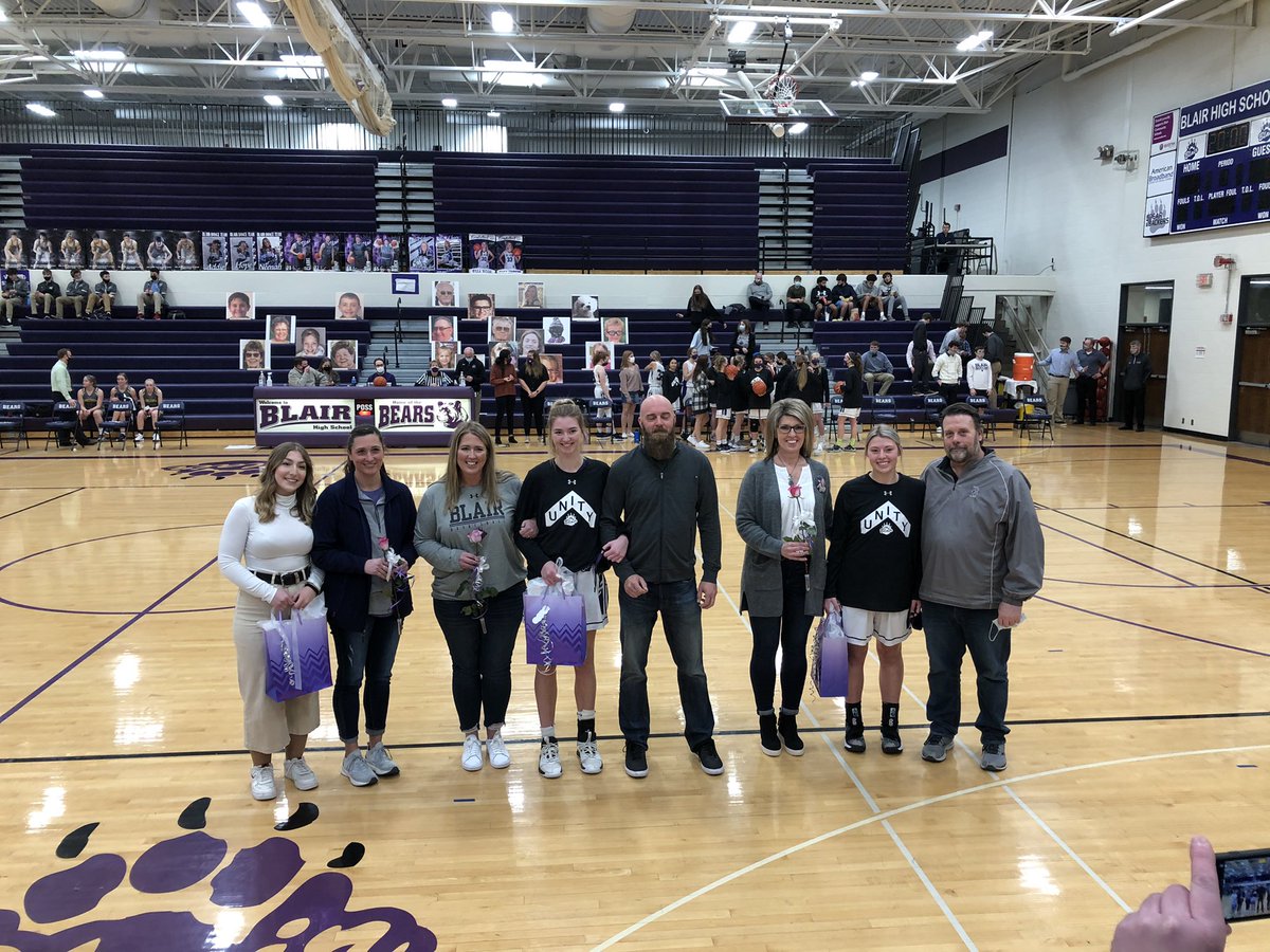 LadyBearsBHS's tweet photo. Thank you to our seniors!  Thank you Ella, Maicy, and Jenny for all you have done for the program!  It has been great to see you grow as players and more importantly as people!  We love and can’t wait to see what the future holds for you!  #UNITY #BEARS @BHSBlair https://t.co/8vMTwzrv36