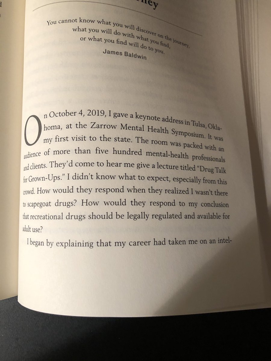 Also, I’m sorta nerding out that the Symposium I organize made it into this book. I’m so humbled & honored that we were able to bring  @drcarlhart to OK to speak to mental health practitioners & advocates & rethink our understanding of drug use.