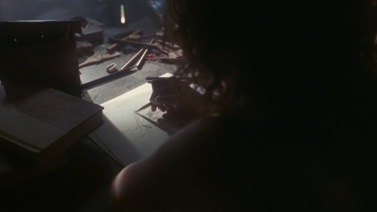 Awww April is drawing one of the turtles!!