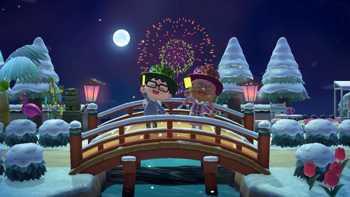EvilCloud360's tweet photo. visiting my girl @Kokirileaf on her island after she decided to travel back in time to new years eve  #AnimalCrossing #ACNH #NintendoSwitch https://t.co/Sks7BcNAAC