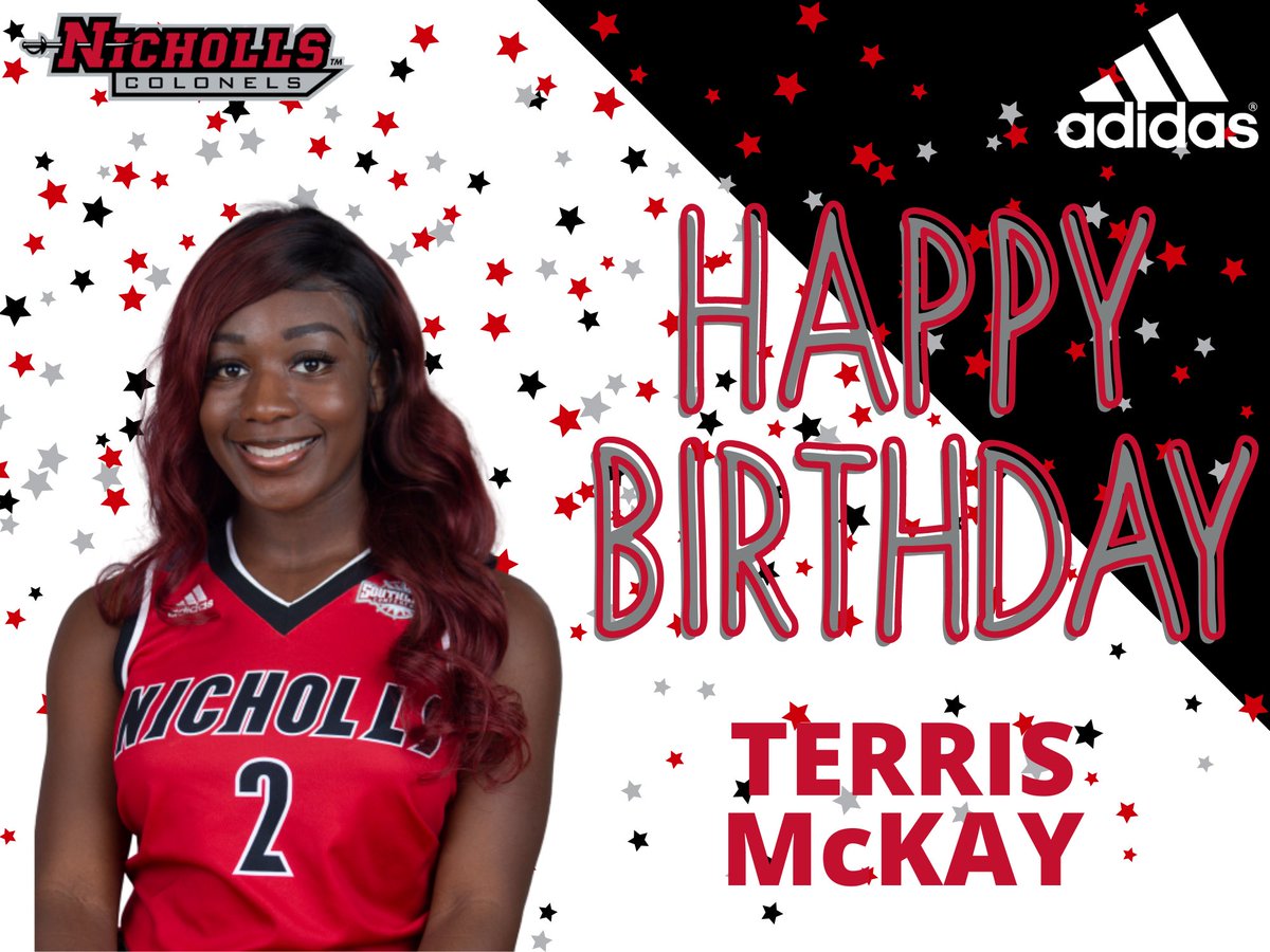 Happy Happy Birthday
to sophomore guard Terris McKay!
Hope you had a great day!

Come out to Stopher on Saturday
and you can watch her play!
🎉🎂🏀