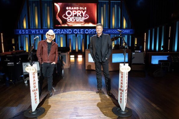 Jan. 19 Grand Ole Opry members Brad Paisley & Blake Shelton will serve as co-hosts for “Grand Ole Opry: 95 Years of Country Music,” honoring the iconic Nashville show and the incredible country stars that call it home. The 2-hour special will air Sun. Feb. 14 at 9 pm ET on #NBC. https://t.co/0FCgtXMlXB