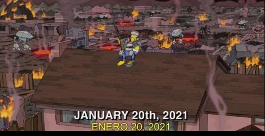 isma_max's tweet photo. Prepárense porque hoy es 20 de enero de 2021 y creo que a esta altura tenemos que tomar MUY EN SERIO las predicciones de Los Simpson https://t.co/uFfHbcYSXf