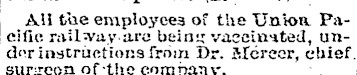 ToursFort's tweet photo. This day in Fort Collins history 01/19/1882. Forced smallpox vaccination of UPRR employees. Decreased death rate from 16% to 3%. Citizens could be fined $5 if refused vax. 1675 first case of US smallpox. 1800 1st US vax for smallpox.  
https://t.co/NNiPrrHcG7 https://t.co/LrVAD0MRB4
